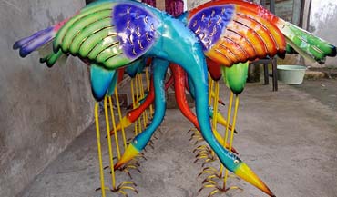 Wholesale Bali Metal Crafts Flamingo Garden Decor in variative Colour