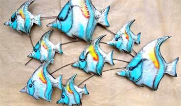 Wholesale Bali Metal Crafts Bali Metal Fishes Wall Decoration